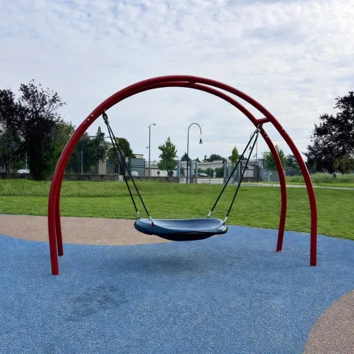 Altalena parco gioco con ispezione sicurezza ParkCheck