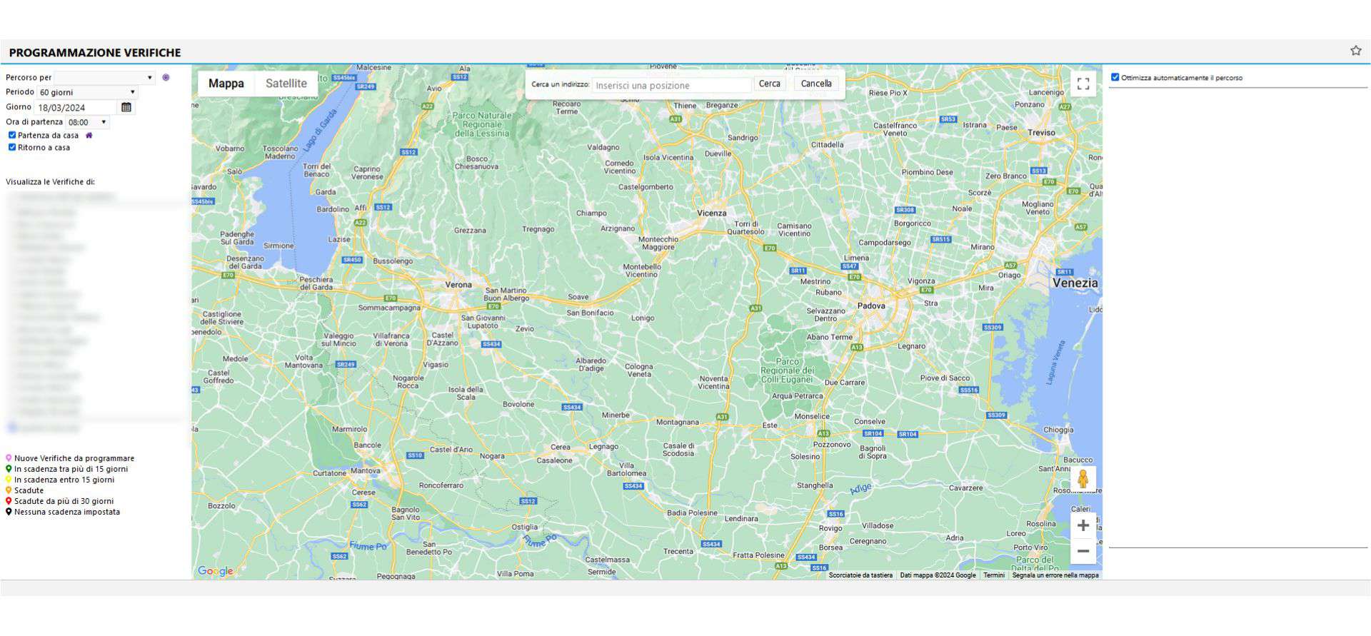 Interfaccia software SoftWell Italia gestione ispettori